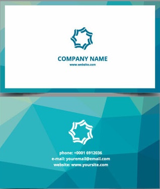 Visiting Card Template Low Poy Free Vector
