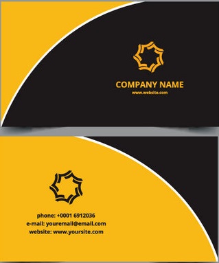 Visiting Card Template Two Colors Free Vector