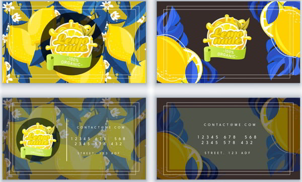 Visiting Card Template Design for Free Vector