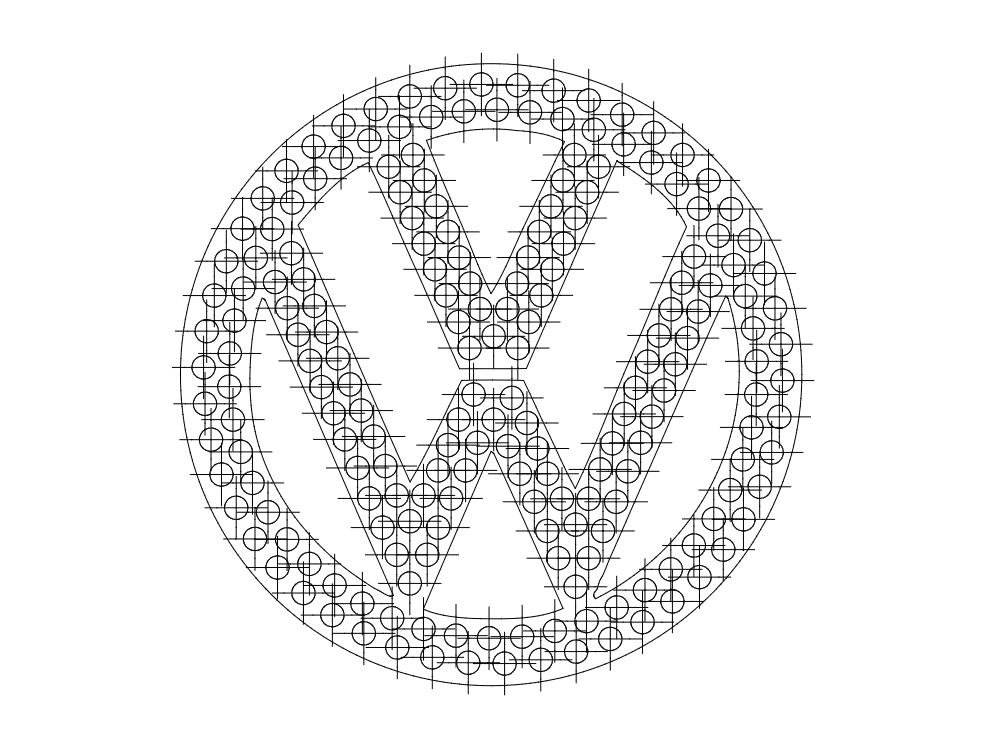 Vw Logo Vector DXF File