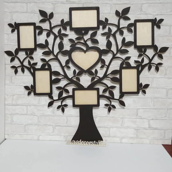 Wall Hanging Photo Frame CNC Laser Cutting Free CDR Vectors File
