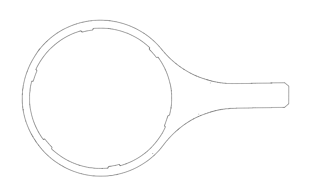 Water Filter Wrench Free DXF Vectors File