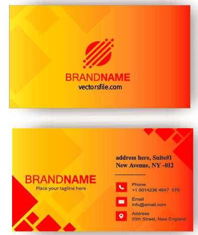 Wavy Business Card Mockup Template Visiting Card Design Free Vector