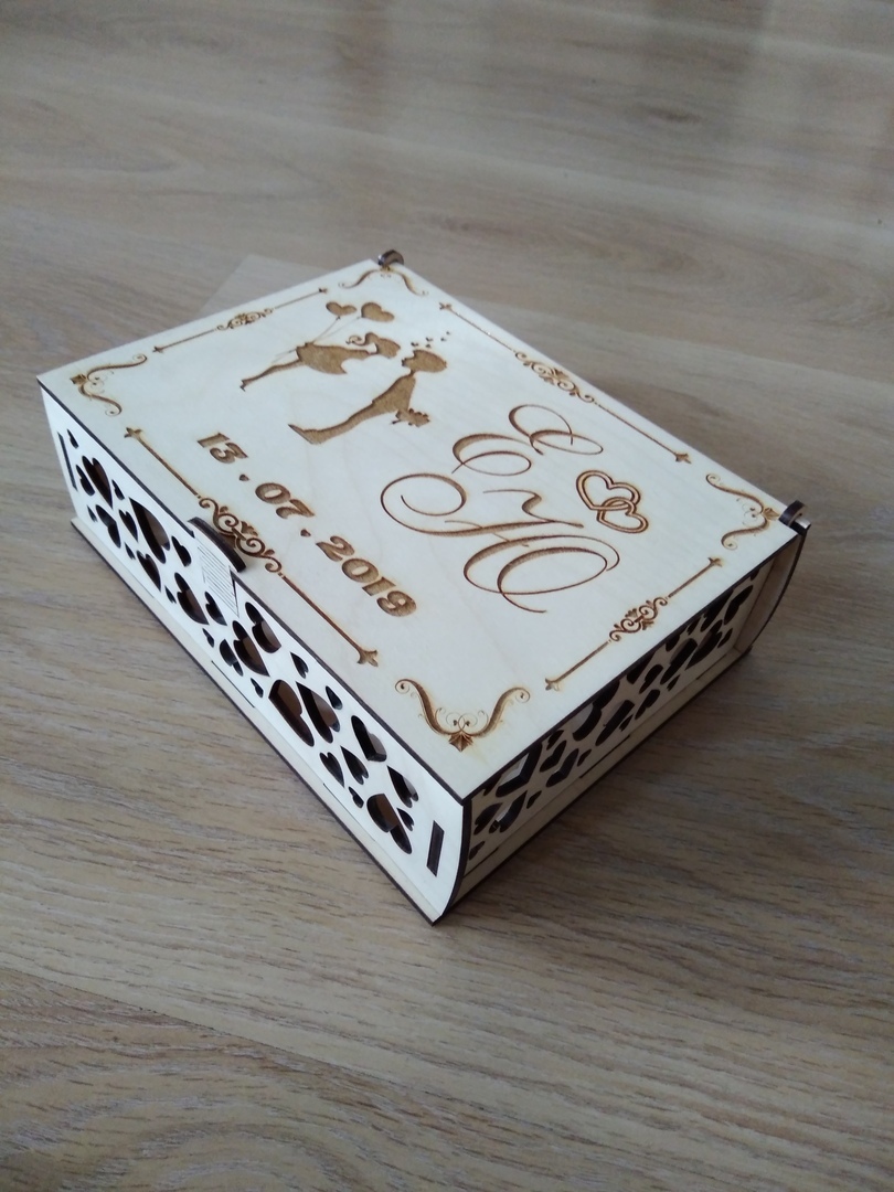 Wedding Box With Lock Template Laser Cut CDR File