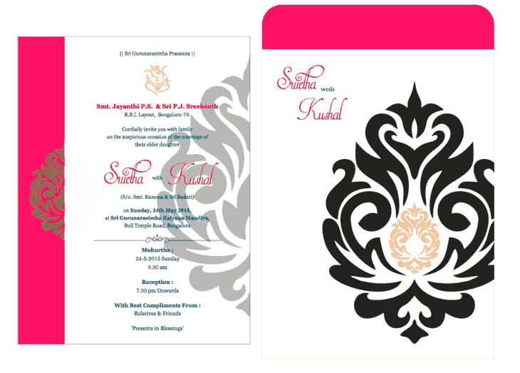 Wedding Invitation Card Design Free Vector
