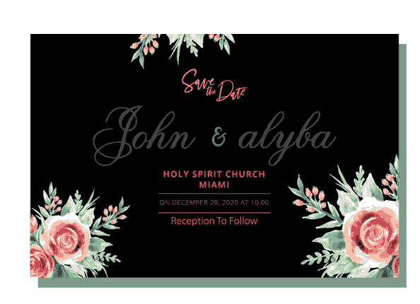 Wedding Invitation Card Template Classical Elegant Handdrawn Floral Decor Free Vector
