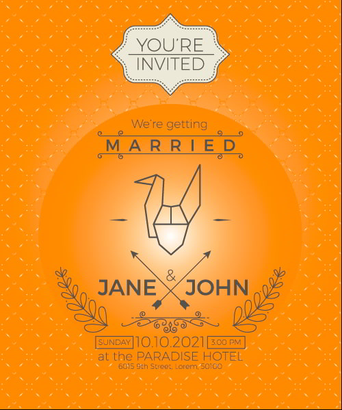 Wedding Invitation Cards template Free Vector