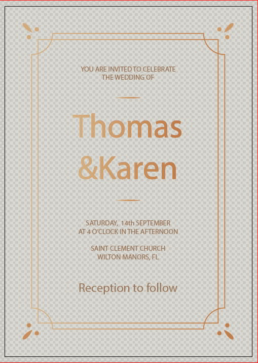 Wedding Invitation Design Card Free Vector
