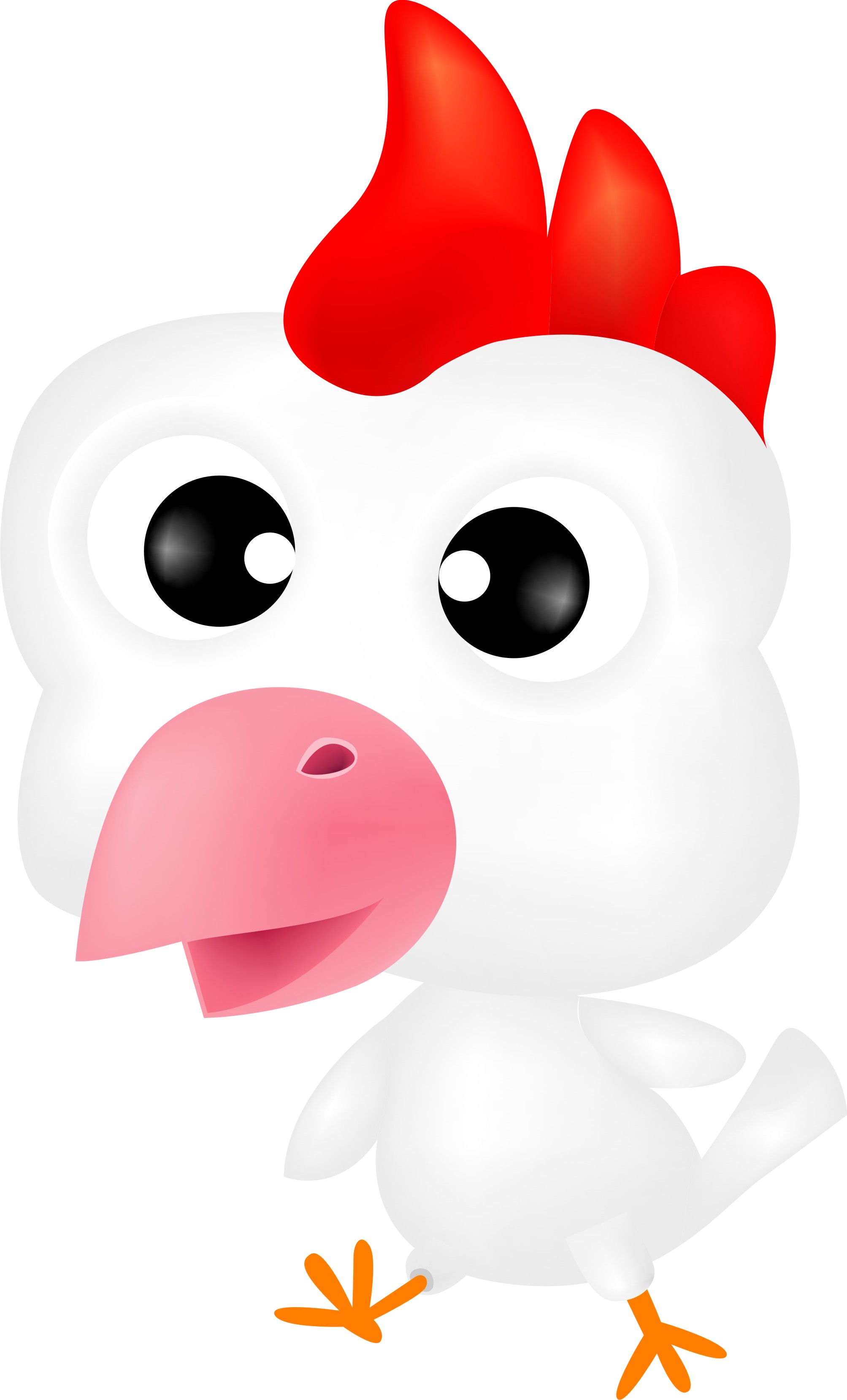 White Chicken Cartoon CDR File