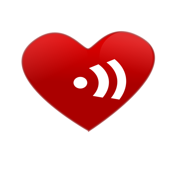 Wifi Heart Vector SVG File