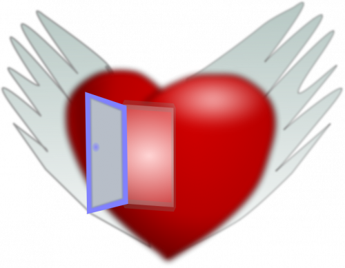 Window Heart Vector SVG File