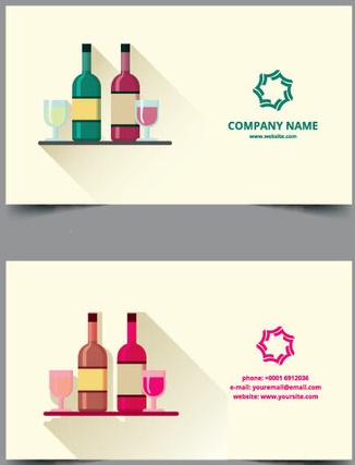 Wine Shop Business Card Free Vector