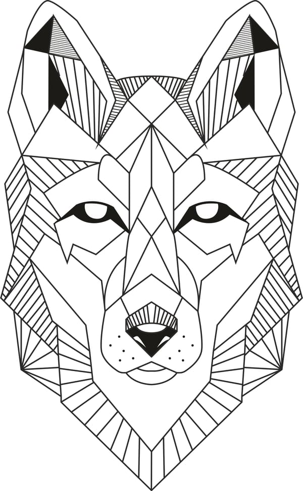Wolf Lineart Free CDR Vectors File
