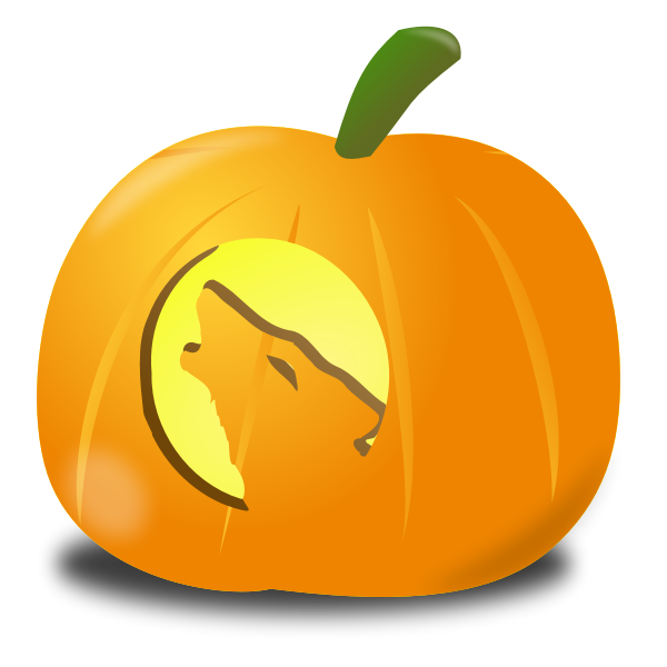 Wolf Pumpkin Vector SVG File