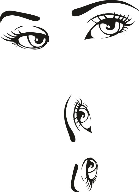 Woman Eyes Collection Vector CDR File