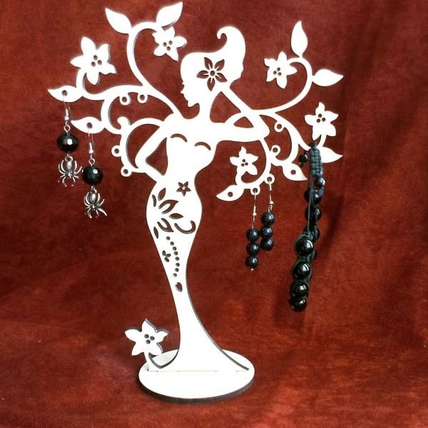 Woman Tree Stand for jewelry CNC Laser Cut Free CDR File