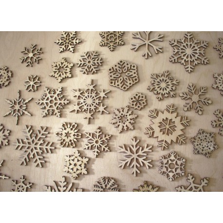 Wood Snowflake Ornaments Laser Cut Free Vector CDR File