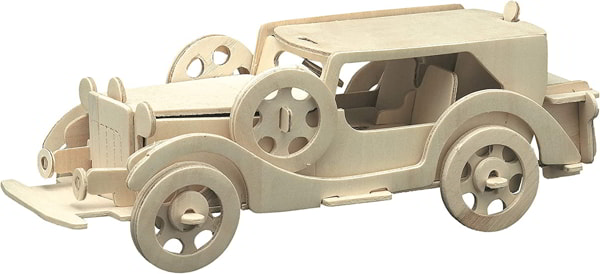 Wooden 3D Puzzle Ford V8 Car Model Laser Cut PDF File