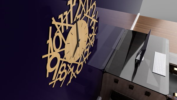 Wooden Abstract Clock Frame CDR File