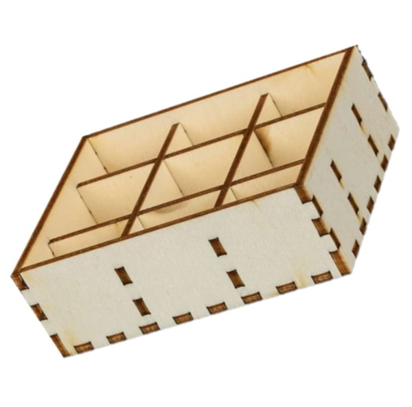 Wooden Box with 9 Partition Plywood Box Laser Cut Vector File