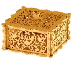 Wooden Box with Bird for Laser Cut CNCmotifs CDR File