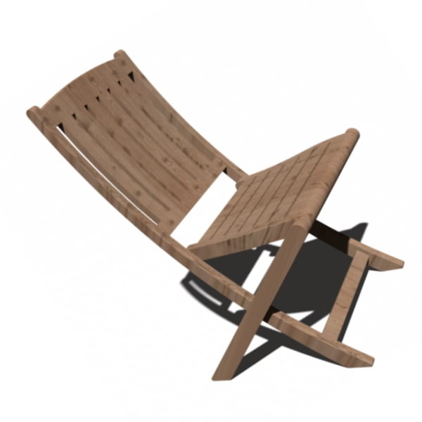 Wooden Chair 3D Printing Furniture Model STL File