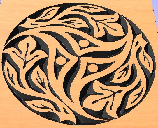 Wooden Cut Mandala Stamp DXF File