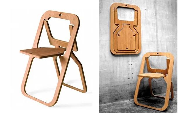 Wooden Folding Chair Model CDR File