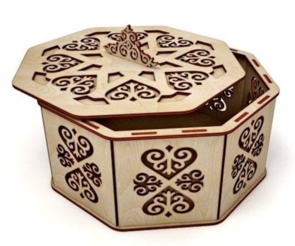 Wooden Gift Box Christmas Gift Box Jewelry Box Design CDR File for Laser Cutting