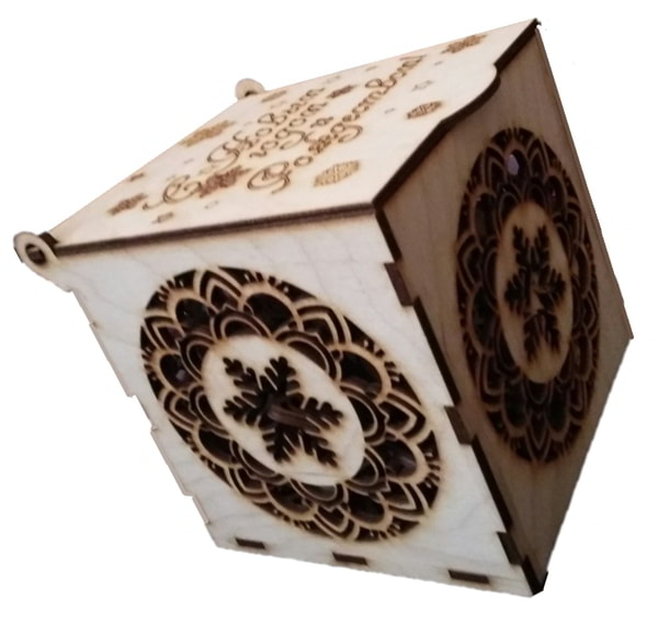 Wooden Gift Box Storage Box with Mandala Pattern Design CDR File for Laser Cutting