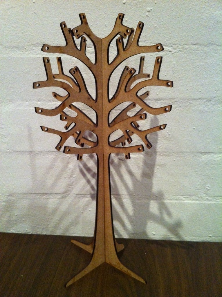 Wooden Jewellery Display Tree 3mm DXF File