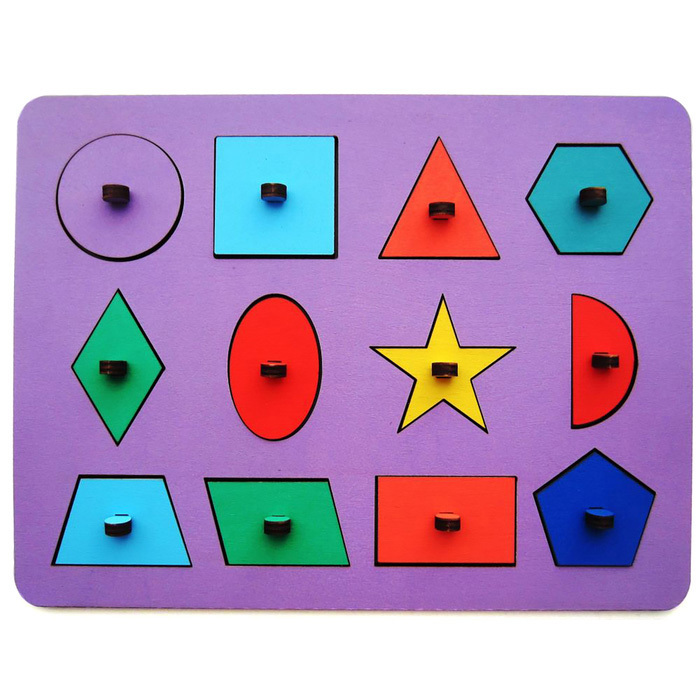Wooden Peg Puzzle Toy For Montessori Kids Laser Cut CDR File