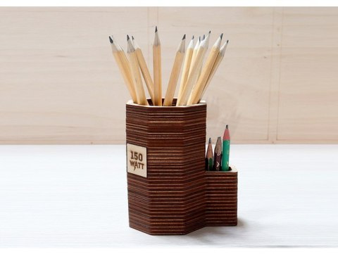 Wooden Pencil Stand CNC Laser Cutting Free CDR File