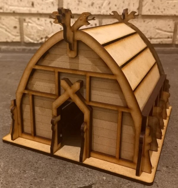 Wooden Puzzle House of The Vikings 3D Toy Model Free DXF File for Laser Cutting