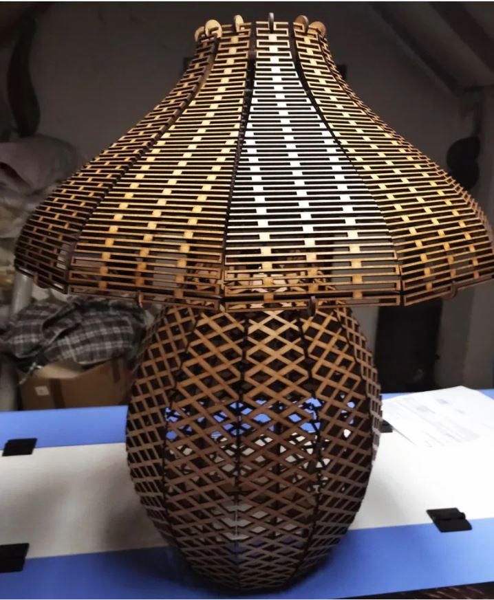 Wooden Puzzle Laser cut Lamp Design DXF File