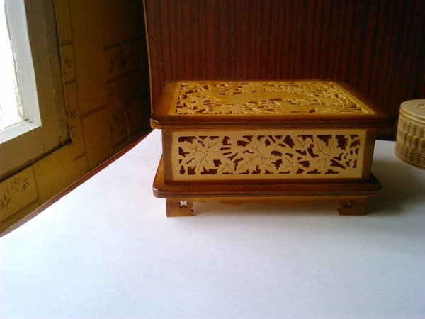 Wooden Puzzle Pattern Jewelry Box PDF and CDR File for Laser Cutting