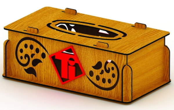 Wooden Puzzle Tissue Box Lid Free Laser Cut File