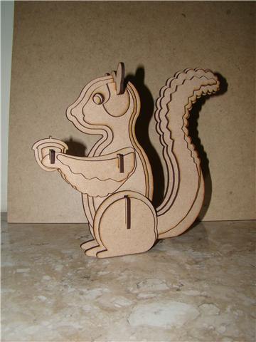 Wooden Squirrel Item DXF File