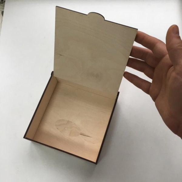 Wooden Storage Box with Engraving 15x15x5 cm CDR File for Laser Cutting