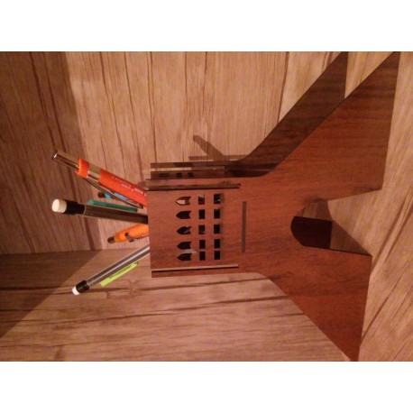 Wooden Tower Pencil Box Laser Cut Desk Organizer CDR File