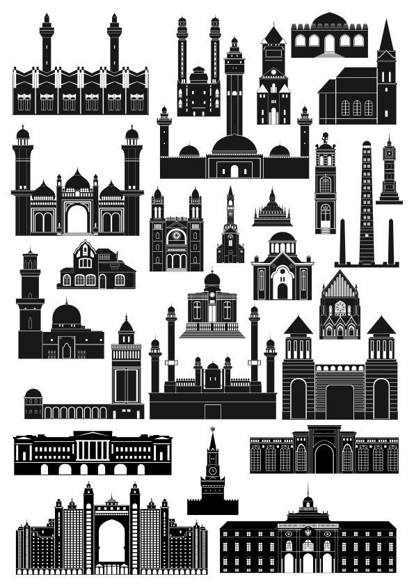 World Famous Architecture Building Free Vector CDR File