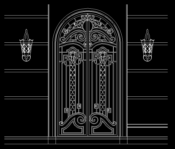 Wrought Iron Doors AutoCAD Drawing DWG File