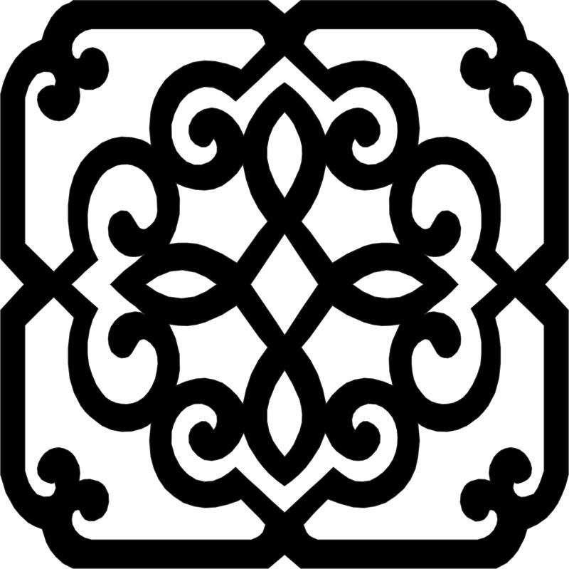 Wrought Iron Frame Pattern Free DXF Vectors File