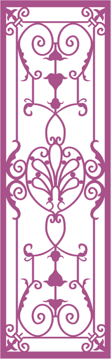 Wrought Iron Grille Pattern Laser Cut CDR File