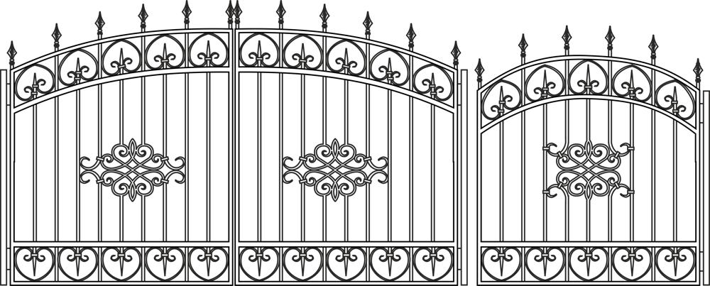 Wrought Iron Main Gate CDR File