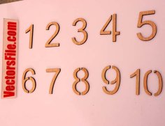 1 to 10 Font for Laser Cutting Stencil Numeric Numbers for Cutting Machine