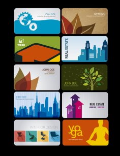10 Business Cards For Several Free Vector