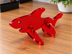 Laser Cut Acrylic Shark 3D Toy Model Kit