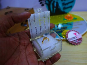 Laser Cut Acrylic Ring Box with Living Hinge Template