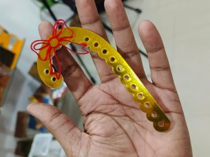 Laser Cut Christmas Ornament Acrylic Candy Cane with Bow Decor